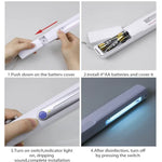 Tragbare Hand-UV-Entkeimungslampe 3W UV-Keimtötende Desinfektionslampe Persönliche Auto Reise UV-Schnelldesinfektionsstift, UV-Schnelldesinfektionsstift