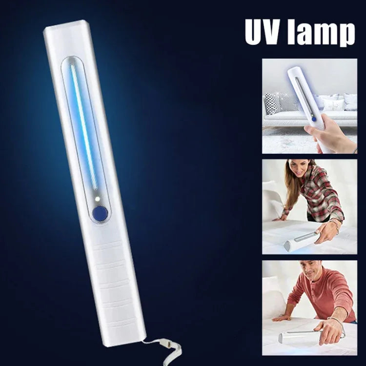 Tragbare Hand-UV-Entkeimungslampe 3W UV-Keimtötende Desinfektionslampe Persönliche Auto Reise UV-Schnelldesinfektionsstift, UV-Schnelldesinfektionsstift