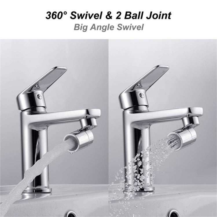 Doppelfunktions-Wasserhahn-Auslauf, Sprudler, spritzwassergeschützt, Zweifunktions-Küchenfilter aus Kupfer, extern, eingehend
