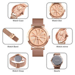 SKMEI 9204 Mode-Skelett-Drehscheiben-wasserdichte Geschäfts-Netzgürtel-Quarzuhr Herrenuhr