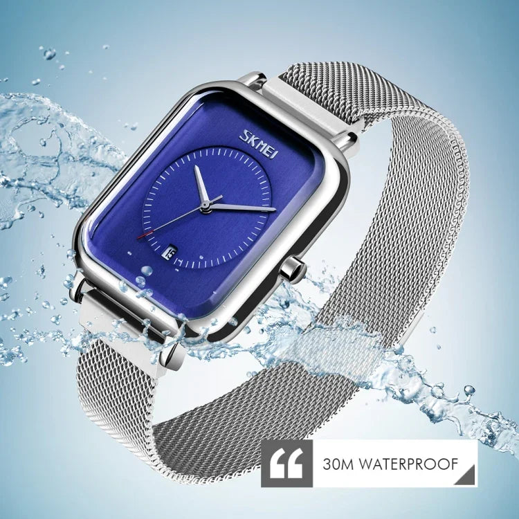 SKMEI 9207 Mode Kreative Einfache Uhr Herren Magnetische Schnalle Mesh-Armband Stahlarmband Paar Quarzuhr