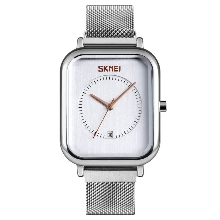 SKMEI 9207 Mode Kreative Einfache Uhr Herren Magnetische Schnalle Mesh-Armband Stahlarmband Paar Quarzuhr