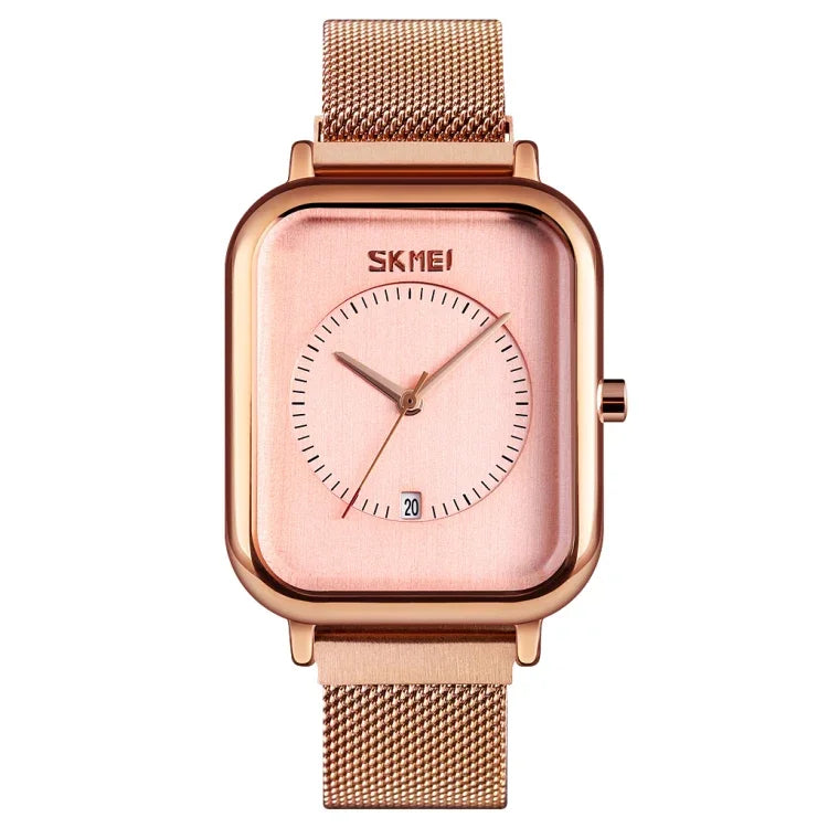 SKMEI 9207 Mode Kreative Einfache Uhr Herren Magnetische Schnalle Mesh-Armband Stahlarmband Paar Quarzuhr
