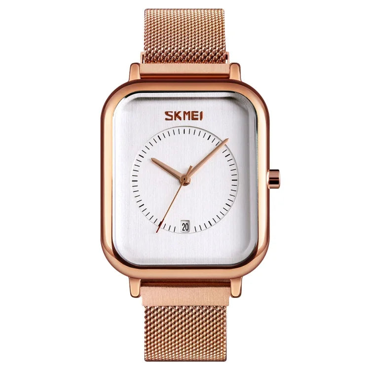 SKMEI 9207 Mode Kreative Einfache Uhr Herren Magnetische Schnalle Mesh-Armband Stahlarmband Paar Quarzuhr