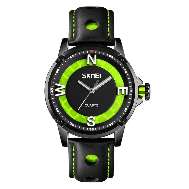 SKMEI 9211 Mode-Sportuhr mit Stereo-Zifferblatt, leuchtenden Zeigern, kreative Uhr, Business-Trend Herren-Quarzuhr