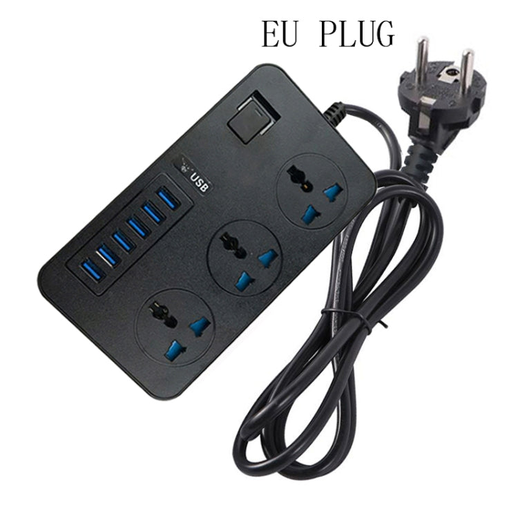 T09 3000W Hochleistungs Mehrfach-Steckdosenadapter mit 3-Loch Internationalem Universalstecker + 6 USB Intelligentes Laden, EU STECKER, US STECKER, UK STECKER