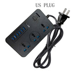 T09 3000W Hochleistungs Mehrfach-Steckdosenadapter mit 3-Loch Internationalem Universalstecker + 6 USB Intelligentes Laden, EU STECKER, US STECKER, UK STECKER