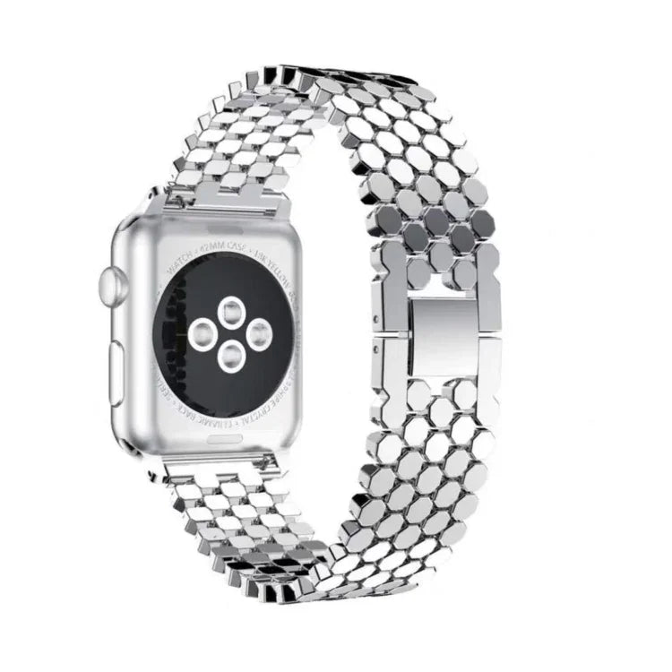 Armband aus Edelstahl mit Wabenmuster für Apple Watch Series 5 &amp; 4 (44 mm) / 3 &amp; 2 &amp; 1 (42 mm)