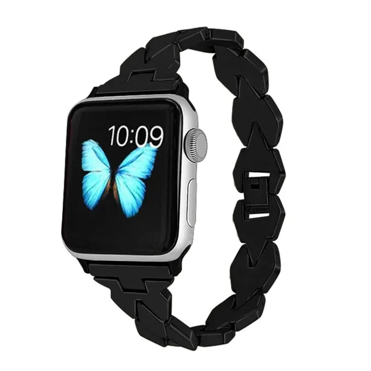 Apple Watch Series 5 &amp; 4 40 mm / 3 &amp; 2 &amp; 1 38 mm Diamant-Edelstahlarmband, für Apple Watch Series 5 &amp; 4 40 mm