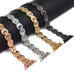 Apple Watch Series 5 &amp; 4 40 mm / 3 &amp; 2 &amp; 1 38 mm Diamant-Edelstahlarmband, für Apple Watch Series 5 &amp; 4 40 mm