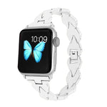 Apple Watch Series 5 &amp; 4 40 mm / 3 &amp; 2 &amp; 1 38 mm Diamant-Edelstahlarmband, für Apple Watch Series 5 &amp; 4 40 mm