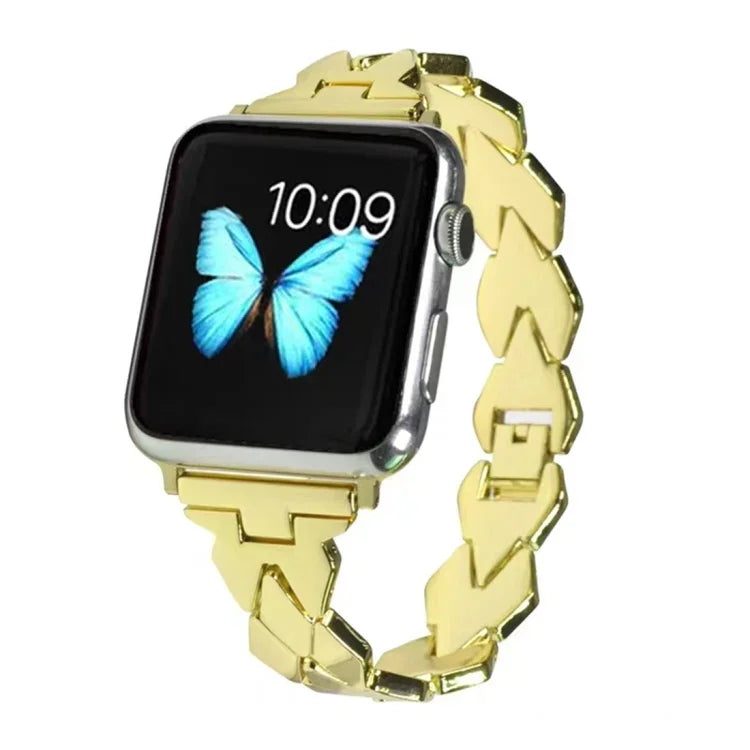Apple Watch Series 5 &amp; 4 40 mm / 3 &amp; 2 &amp; 1 38 mm Diamant-Edelstahlarmband, für Apple Watch Series 5 &amp; 4 40 mm