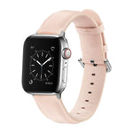 For Apple Watch Series 5 & 4 44mm 3 & 2 & 1 42mm Round Hole Leather Strap