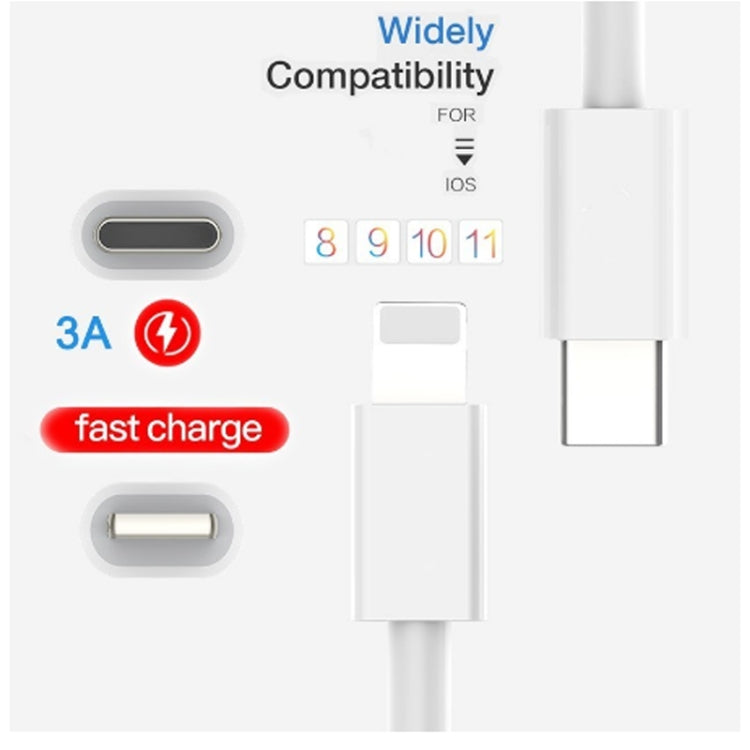 PD 18W USB-C / Type-C zu 8 Pin Schnellladekabel für iPhone X / 11 / 11 Pro / 11 Pro Max / XR / SE 2020, 1m, 2m