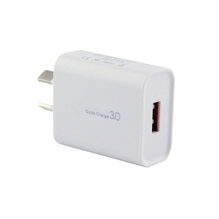 QC 3.0 18W 3A Einzelnes USB-Anschluss-Ladegerät, AU-Stecker