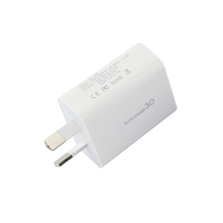 QC 3.0 18W 3A Einzelnes USB-Anschluss-Ladegerät, AU-Stecker