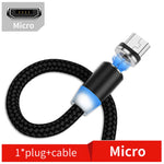 Magnetisches USB-auf-Micro-USB-Metallanschluss-Datenkabel aus Nylon, zweifarbig geflochten, Kabellänge: 1 m, Micro USB