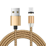 USB zu 8-Pin magnetischer Metallstecker Nylon zweifarbig geflochtenes magnetisches Datenkabel, Kabellänge: 1m, 8-Pin
