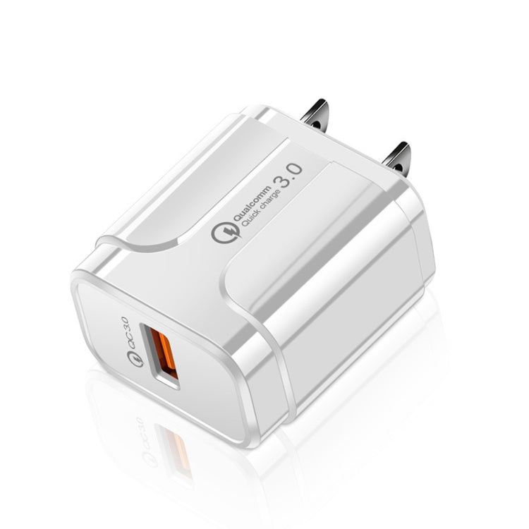 Tragbares QC3.0 18W USB-Ladegerät, universal, Schnellladefunktion, US-Stecker
