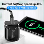 Portable QC3.0 18W USB Port Universal Quick Charging Charger, EU Plug, EU Plug