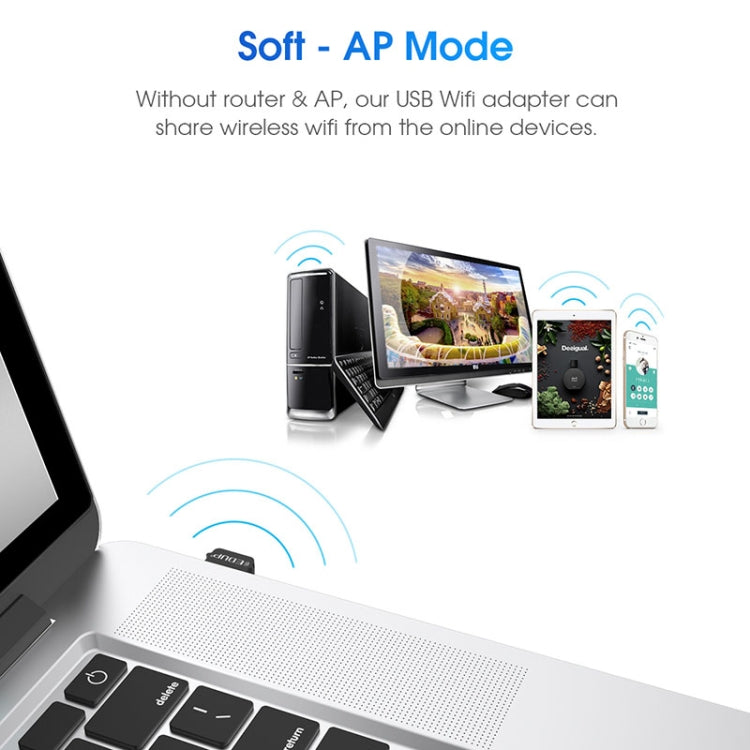 EDUP EP-AC1651 USB WIFI Adapter 650Mbps Dualband 5G/2,4GHz Externe WLAN-Karte Wifi Dongle Empfänger für Laptop Windows MacOS