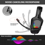 ONIKUMA K20 PS4 Headset Stereo Gaming Headset mit Mikrofon/LED-Licht für XBox One/Laptop Tablet