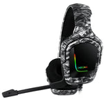 ONIKUMA K20 PS4 Surround Sound Bass PC Gamer Kopfhörer mit Mikrofon, RGB Licht