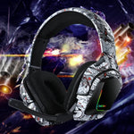 ONIKUMA K20 PS4 Surround Sound Bass PC Gamer Kopfhörer mit Mikrofon, RGB Licht