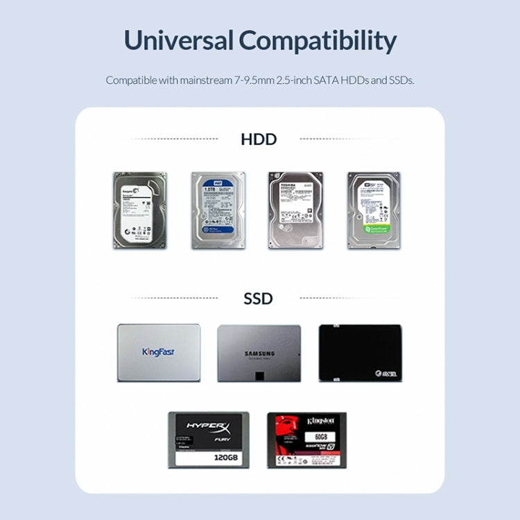 ORICO 2526C3 2,5 Zoll USB-C / Typ-C Tragbares Festplattengehäuse