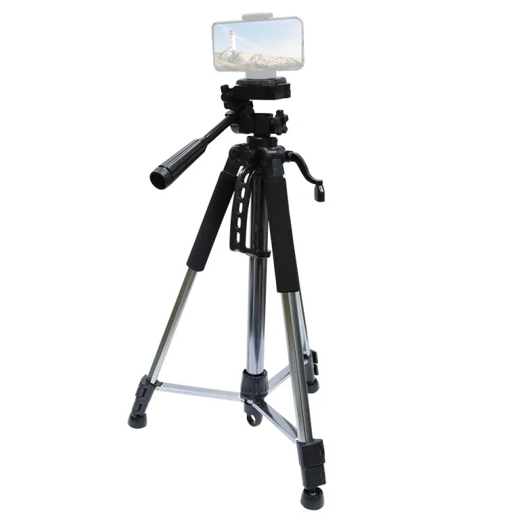 L-1200 Kamerastativ Live-Übertragungshalterung für Mobiltelefone, Kameras, Projektoren 55-148 cm Universal verstellbares Stativ (Silber), L-1200