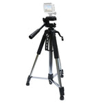 L-1200 Kamerastativ Live-Übertragungshalterung für Mobiltelefone, Kameras, Projektoren 55-148 cm Universal verstellbares Stativ (Silber), L-1200