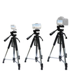 L-1200 Kamerastativ Live-Übertragungshalterung für Mobiltelefone, Kameras, Projektoren 55-148 cm Universal verstellbares Stativ (Silber), L-1200