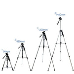 L-1200 Kamerastativ Live-Übertragungshalterung für Mobiltelefone, Kameras, Projektoren 55-148 cm Universal verstellbares Stativ (Silber), L-1200