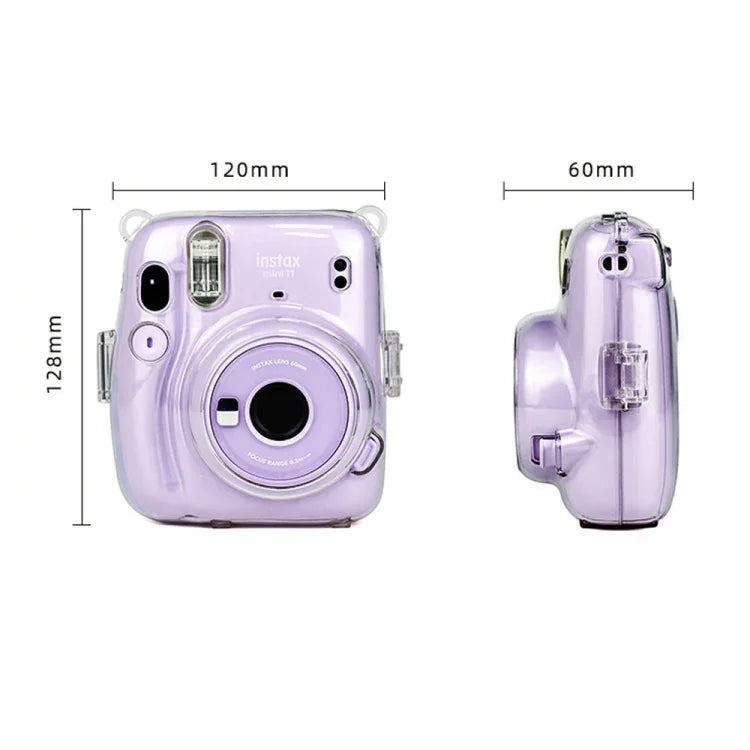 Richwell Tragetasche mit Kristall-Hartschalendeckel und Schultergurt für Fujifilm Instax Mini 11