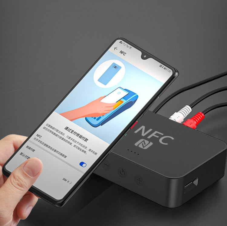 R6 NFC Bluetooth 5.0 Desktop-Musikempfänger Bluetooth-Empfänger, unterstützt TF-Karte