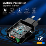 Mini QC3.0 USB 18W Mobile Phone Tablet Universal Fast Charger, US Plug, US Plug