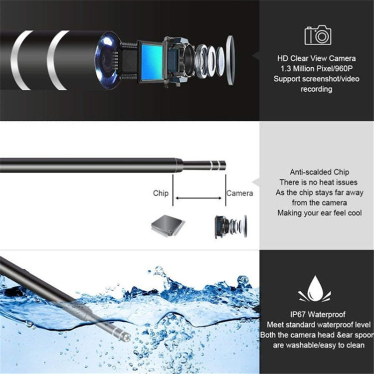 3-in-1 USB HD Digital Inspektions Otoskop Ohr-Typ Digital Endoskop Ohrenschmalz