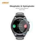 2 Stück ENKAY Hat-Prince 0,2 mm 9H 2,15D Displayschutzfolie aus gehärtetem Glas mit gebogenen Kanten für Samsung Galaxy Watch 3 (45 mm) und Samsung Galaxy Watch 3 (41 mm)