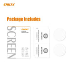 2 Stück ENKAY Hat-Prince 0,2 mm 9H 2,15D Displayschutzfolie aus gehärtetem Glas mit gebogenen Kanten für Samsung Galaxy Watch 3 (45 mm) und Samsung Galaxy Watch 3 (41 mm)
