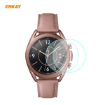 2 Stück ENKAY Hat-Prince 0,2 mm 9H 2,15D Displayschutzfolie aus gehärtetem Glas mit gebogenen Kanten für Samsung Galaxy Watch 3 (45 mm) und Samsung Galaxy Watch 3 (41 mm)