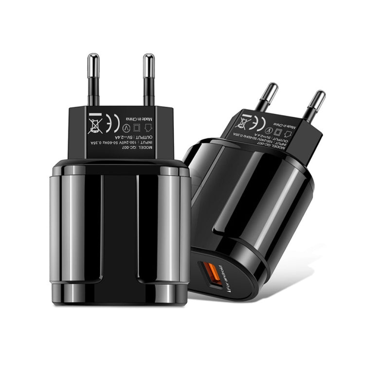 Tragbares Dual-USB-Handy-Tablet-Universal-Ladeadapter-Reiseladegerät, EU-Stecker, EU-Stecker