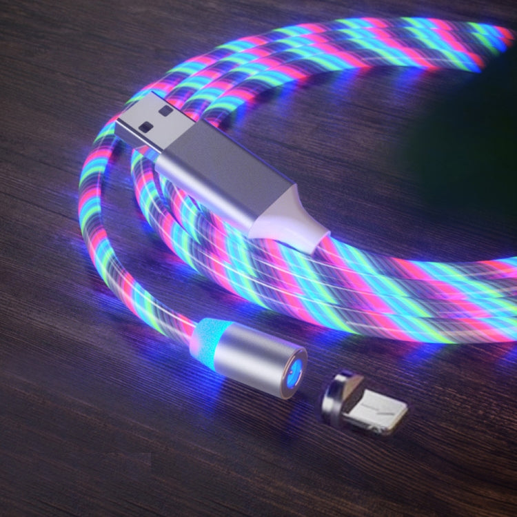 USB-auf-8-Pin-Magnet-Saug-Buntes-Streamer-Handy-Ladekabel, Länge: 1m