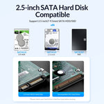 ORICO 2580U3 2,5 Zoll USB 3.0 SATA Festplattengehäuse Klassische mobile Festplattenbox, 2580U3