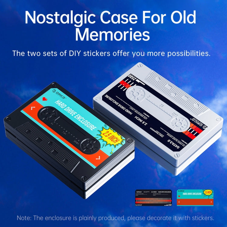 ORICO 2580U3 2,5 Zoll USB 3.0 SATA Festplattengehäuse Klassische mobile Festplattenbox, 2580U3