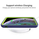 For iPhone XS Max Wave Pattern 3 in 1 Silicone+PC Shockproof Protective Case