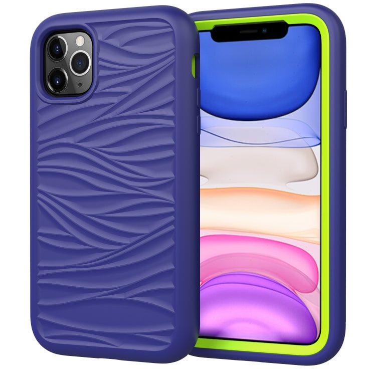 For iPhone 11 Pro Max Wave Pattern 3 in 1 Silicone+PC Shockproof Protective Case, For iPhone 11 Pro Max