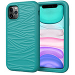 For iPhone 11 Pro Max Wave Pattern 3 in 1 Silicone+PC Shockproof Protective Case, For iPhone 11 Pro Max