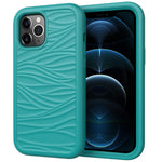 For iPhone 12 Pro Max Wave Pattern 3 in 1 Silicone+PC Shockproof Protective Case, For iPhone 12 Pro Max