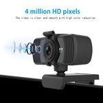 Richwell PC-06 Mini 360 Grad drehbare 4,0 MP HD Autofokus PC-Webcam mit Geräuschreduzierendem Mikrofon