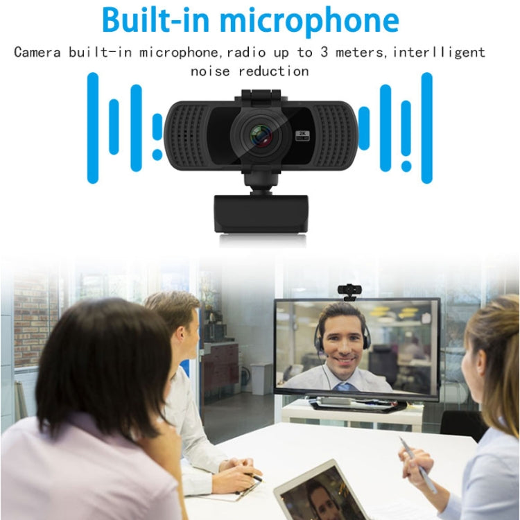 Richwell PC-06 Mini 360 Grad drehbare 4,0 MP HD Autofokus PC-Webcam mit Geräuschreduzierendem Mikrofon